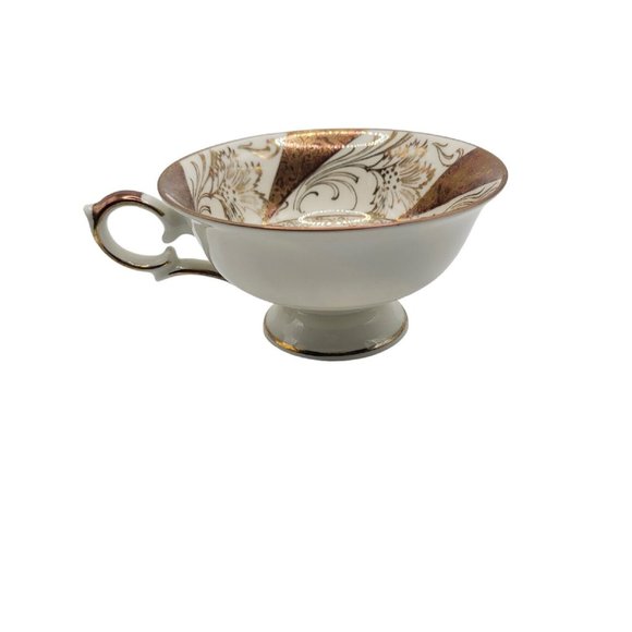 Vintage Alka Bavaria Yellow Gold Embossed Teacup, Saucer & Plate "Sylvia" - Picture 7 of 9